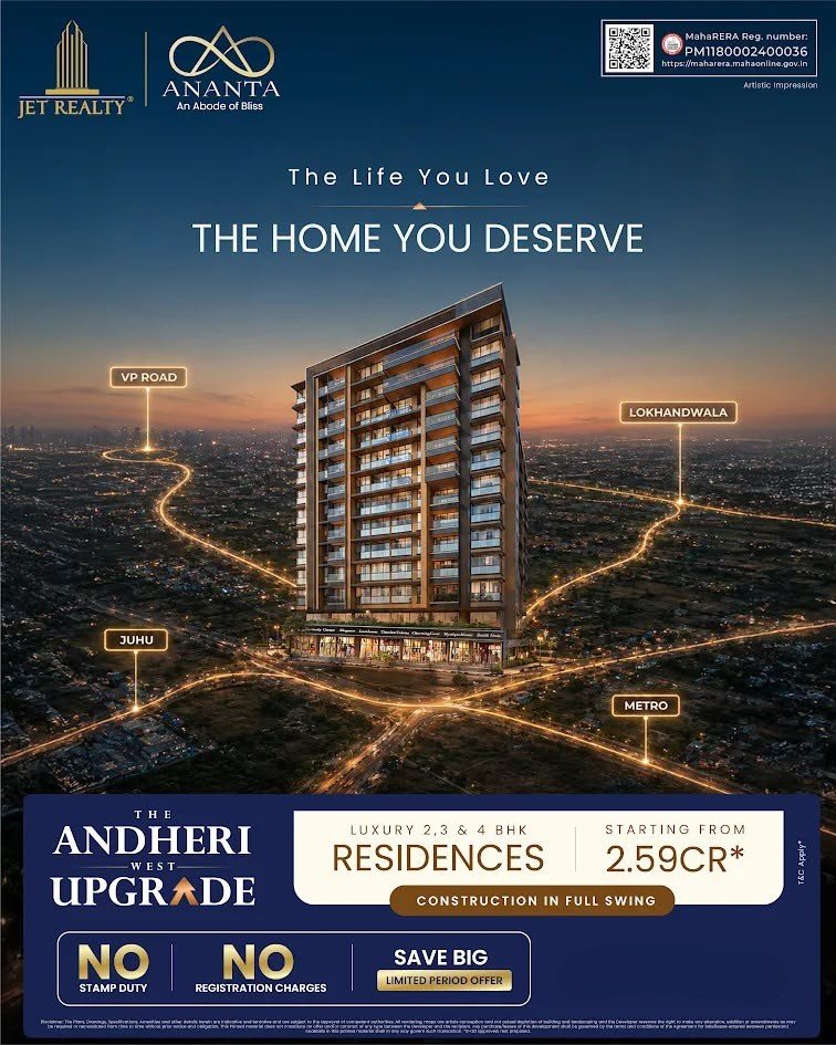 Jet Realty Ananta Andheri Featured Slide